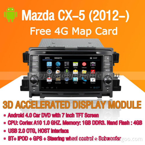 Android Car DVD Player GPS Navigation Wifi 3G for Mazda CX-5 Bluetooth Touch Screen